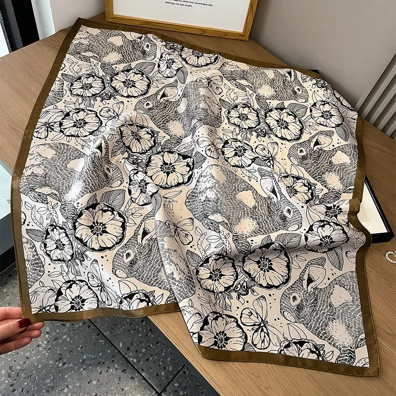 Shawl Wrap Winter - 100% шелковый квадратный женский классический бандана