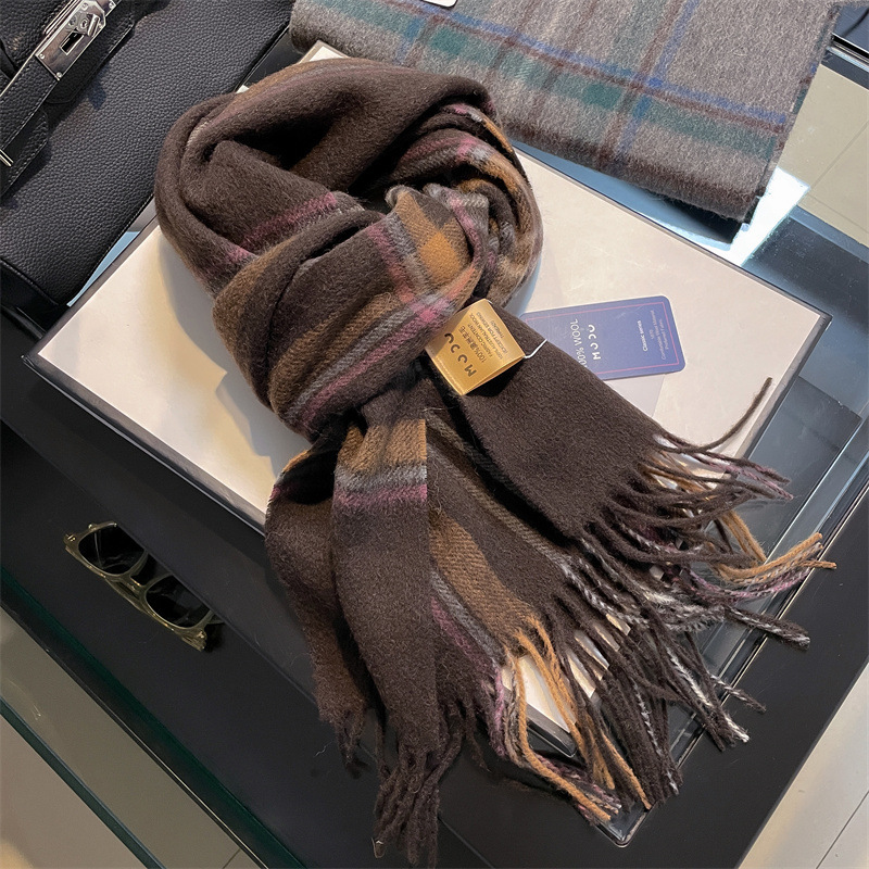 Wool Scarf Men - Высококачественный мужской шарф из 100% шерсти,