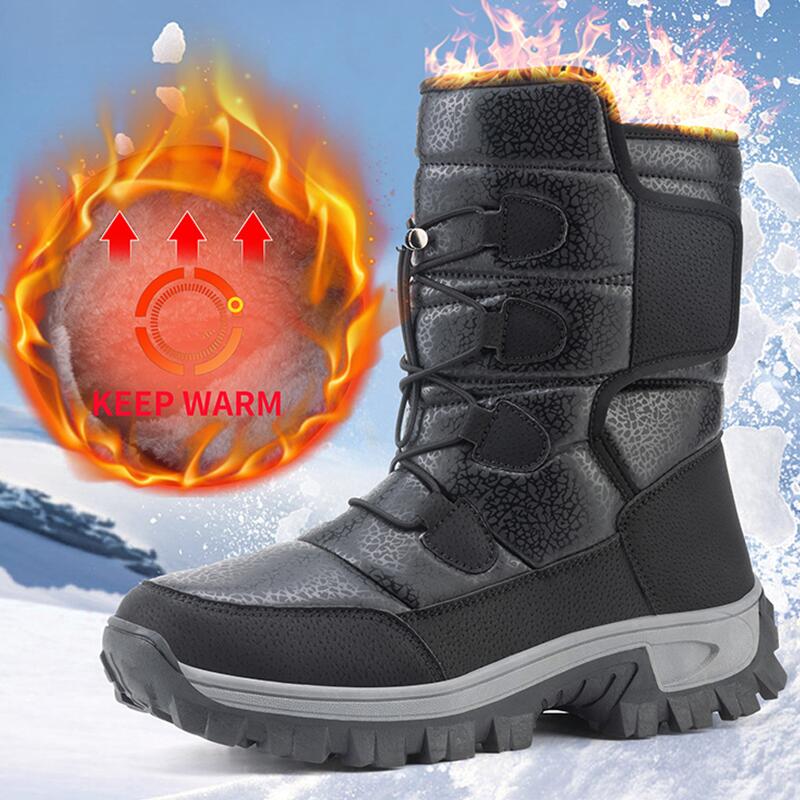 Waterproof Winter Boot - Новые теплые мужские плюшевые зимние ботинки,