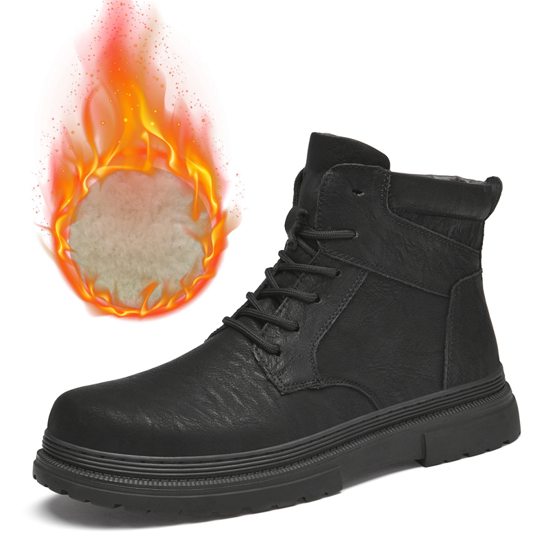Теплая зимняя мужская кожаная  – обзор и цена Waterproof Winter Boot