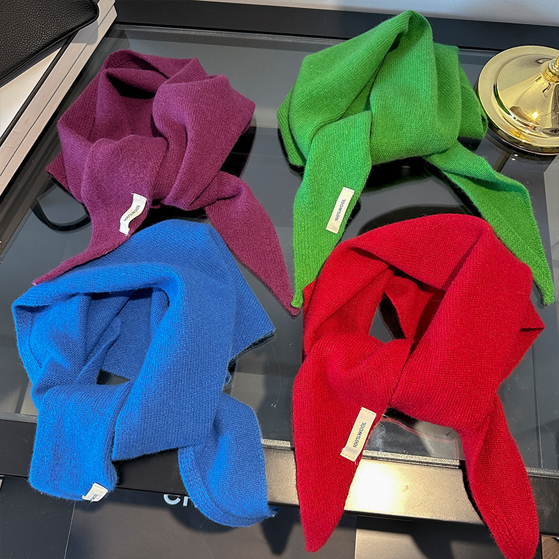 100% шерсть, вязаный треугольн – обзор и цена Shawl Wrap Winter