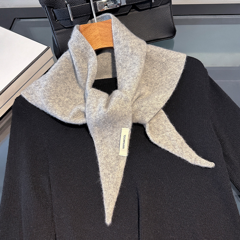 100% шерсть, вязаный треугольн – обзор и цена Shawl Wrap Winter