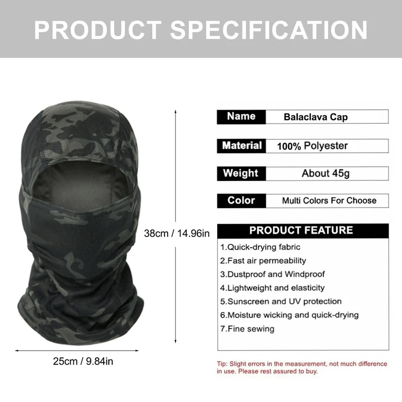Камуфляжная балаклава-шапка дл – обзор и цена Balaclava Ski Mask